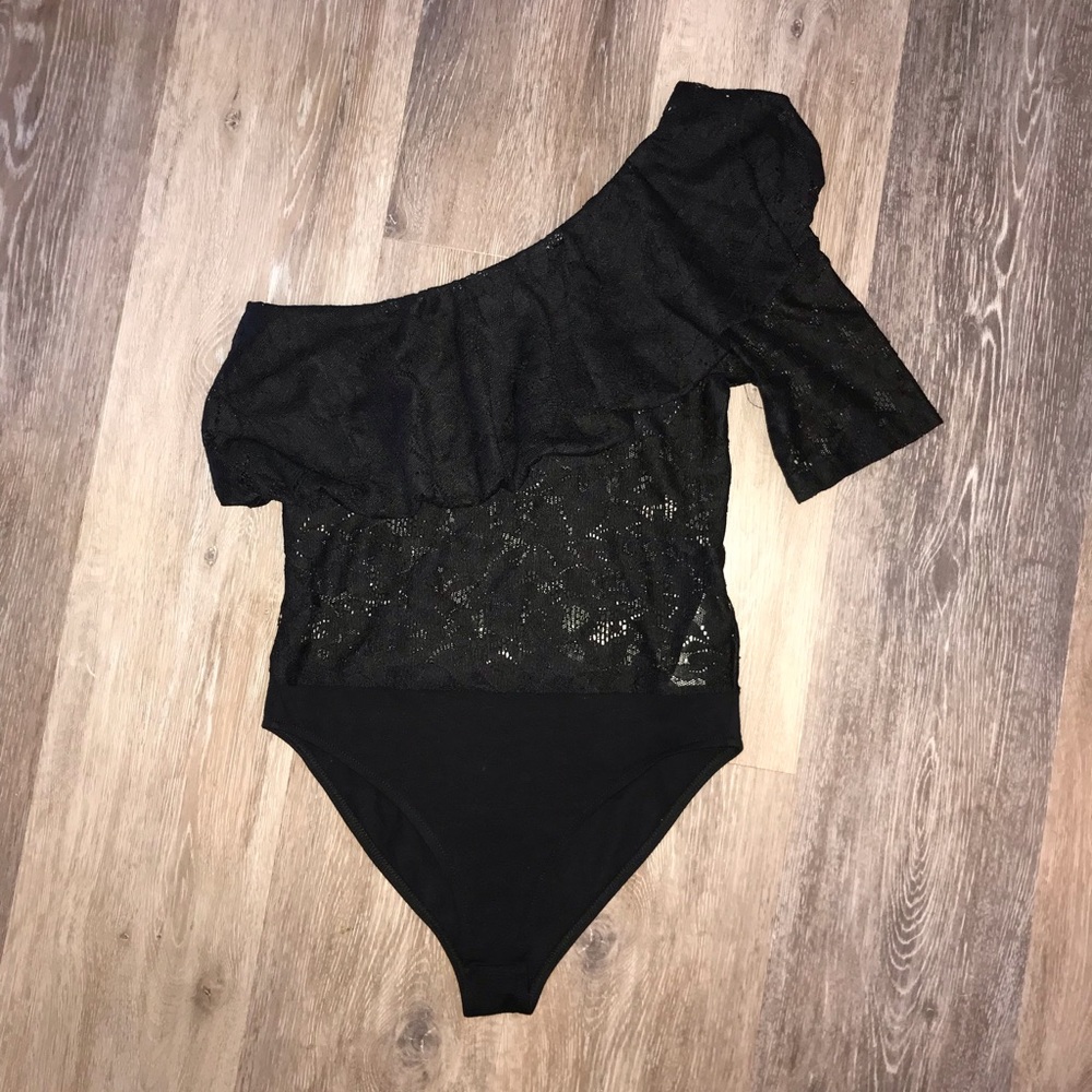 Zara TRF Black lace bodysuit